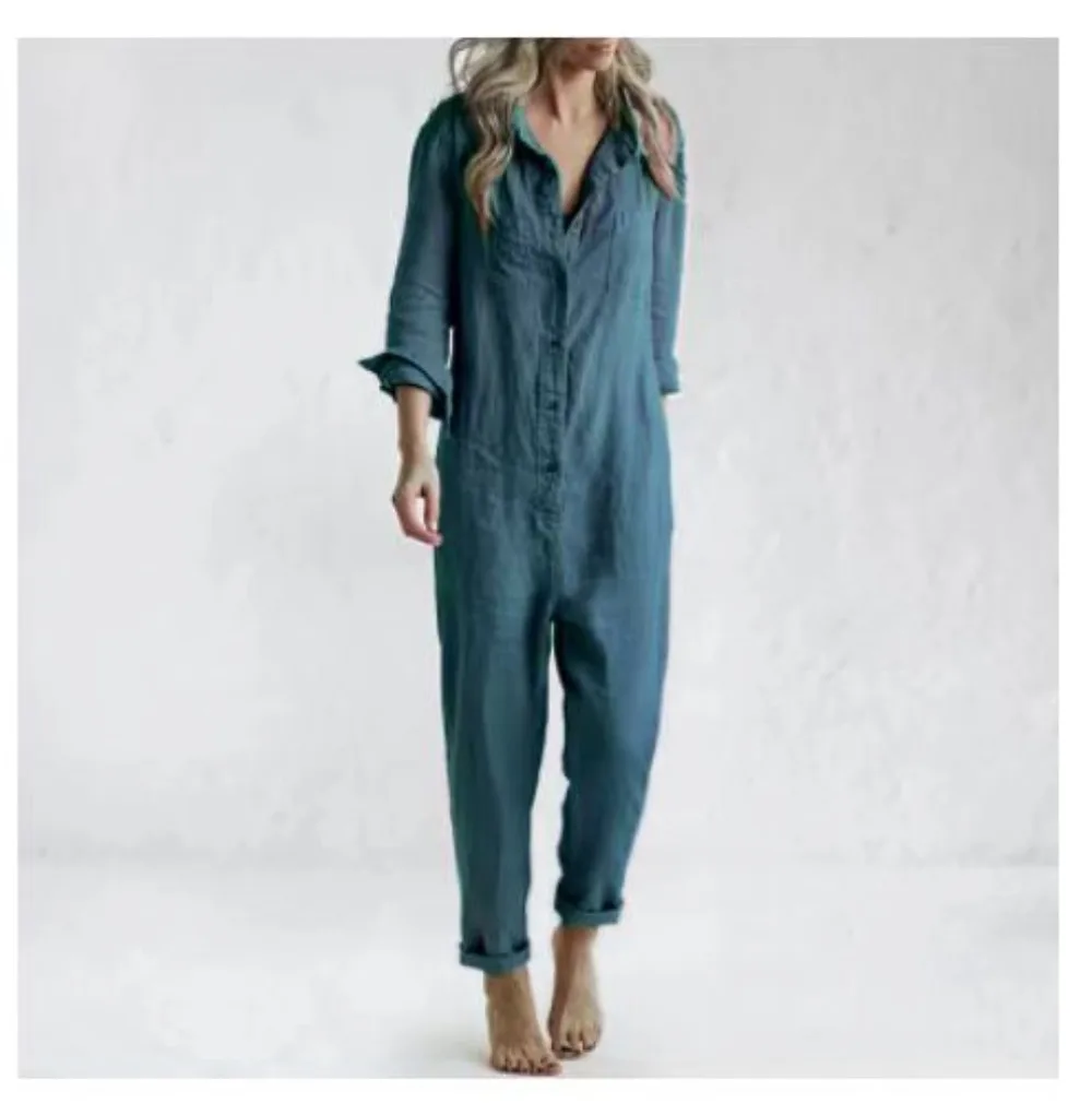 Casual Jumpsuit Women Overalls 2023 Autumn Winter Clothes Solid Streetwear Jump Suits Fashion Rompers Overall Jogger Playsuits