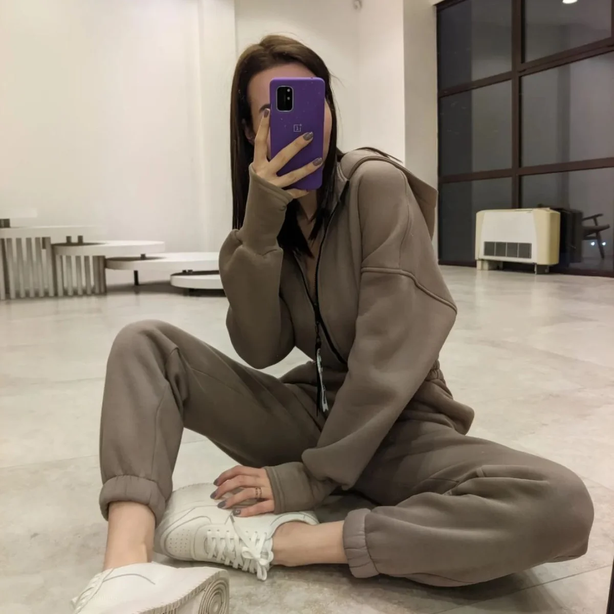 2024 ladies fall and winter one-piece sweatpants suit Zip-up hooded Jumpsuits tracksuit Sportswear