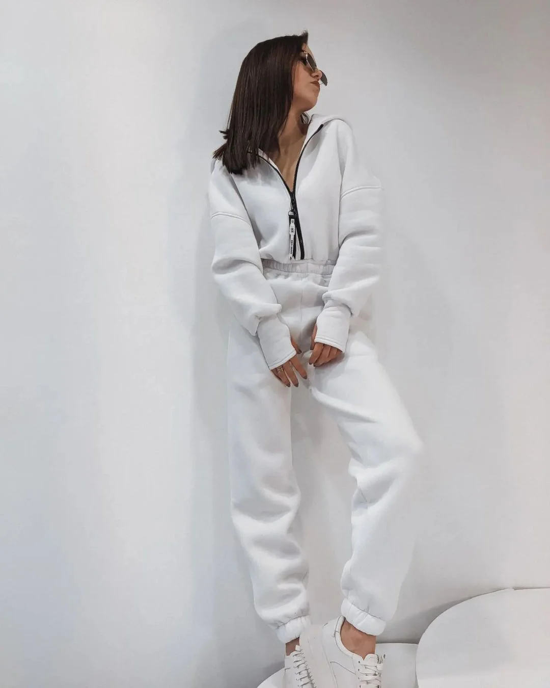 2024 ladies fall and winter one-piece sweatpants suit Zip-up hooded Jumpsuits tracksuit Sportswear