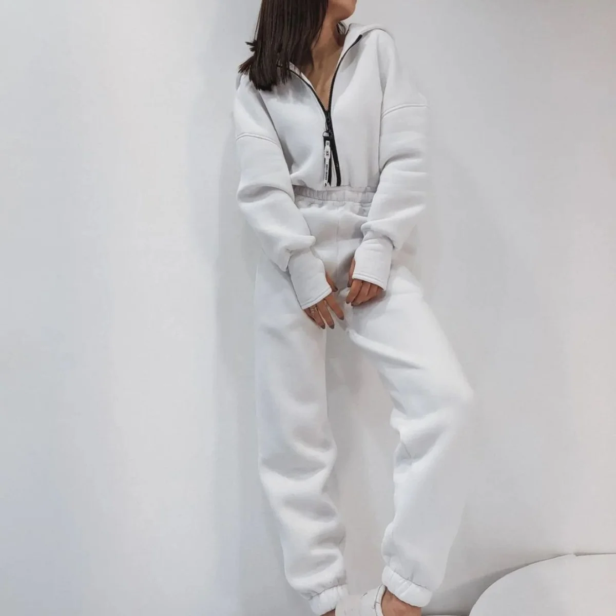 2024 ladies fall and winter one-piece sweatpants suit Zip-up hooded Jumpsuits tracksuit Sportswear