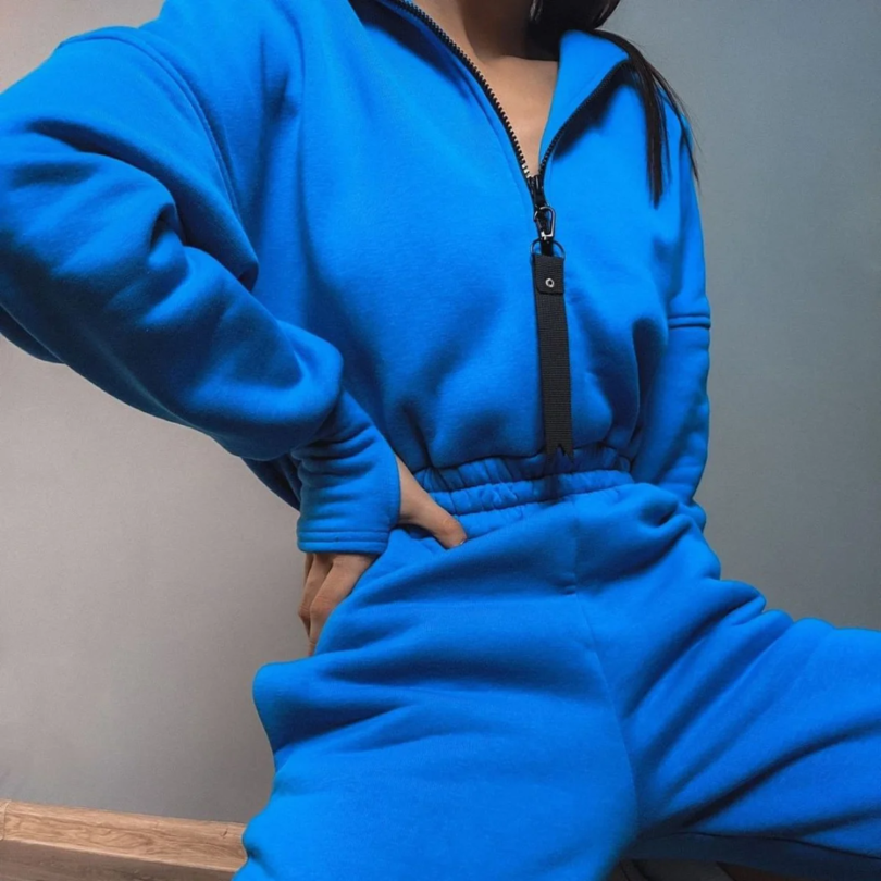 2024 ladies fall and winter one-piece sweatpants suit Zip-up hooded Jumpsuits tracksuit Sportswear