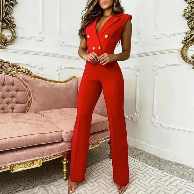 New women's jumpsuits 2024 spring autumn new long-sleeved slim professional jumpsuits elegant and elegant jumpsuits