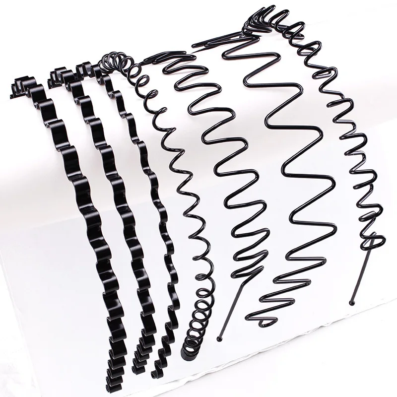 6pcs Fashion Wave Mens Women Unisex Black Wavy Hair Head Hoop Band Sports Headband Hairband Headwear Hair Accessories Gifts