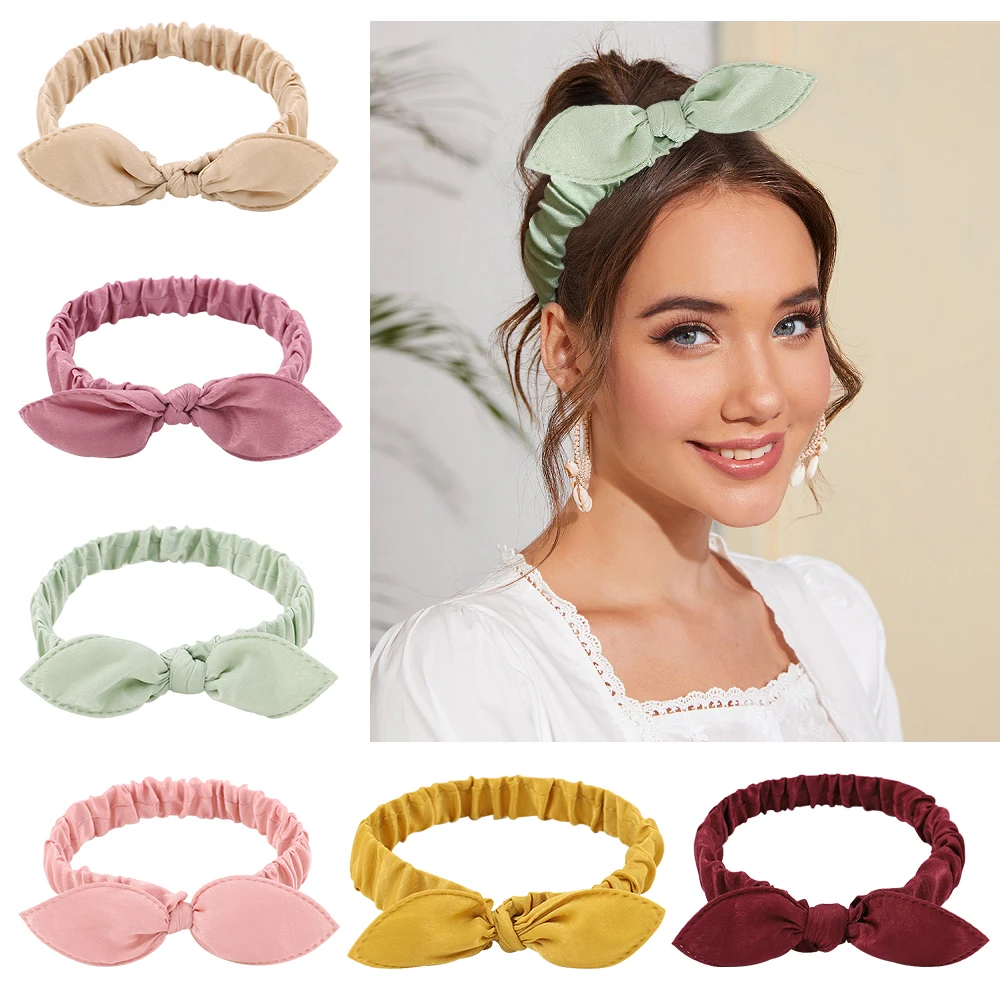 New Women Suede Soft Solid Print Headbands Vintage Boho Cross Knot Elastic Hairbands Bandanas Girls Hair Bands Hair Accessories