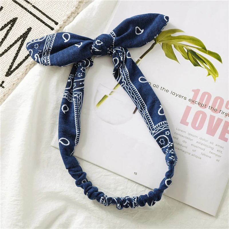 New Women Suede Soft Solid Print Headbands Vintage Boho Cross Knot Elastic Hairbands Bandanas Girls Hair Bands Hair Accessories