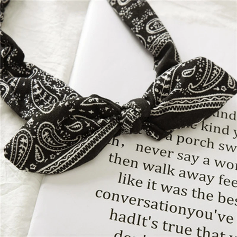 New Women Suede Soft Solid Print Headbands Vintage Boho Cross Knot Elastic Hairbands Bandanas Girls Hair Bands Hair Accessories