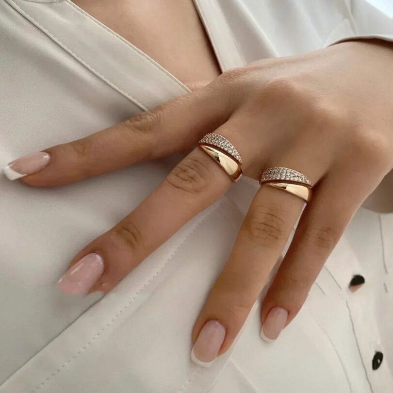 2024 New Stainless Steel 18 K Gold Plated Sun Rings for Women Natural Stone Inlaid in Hollow Metal Texture Ring Trendy Jewelry - Image 2