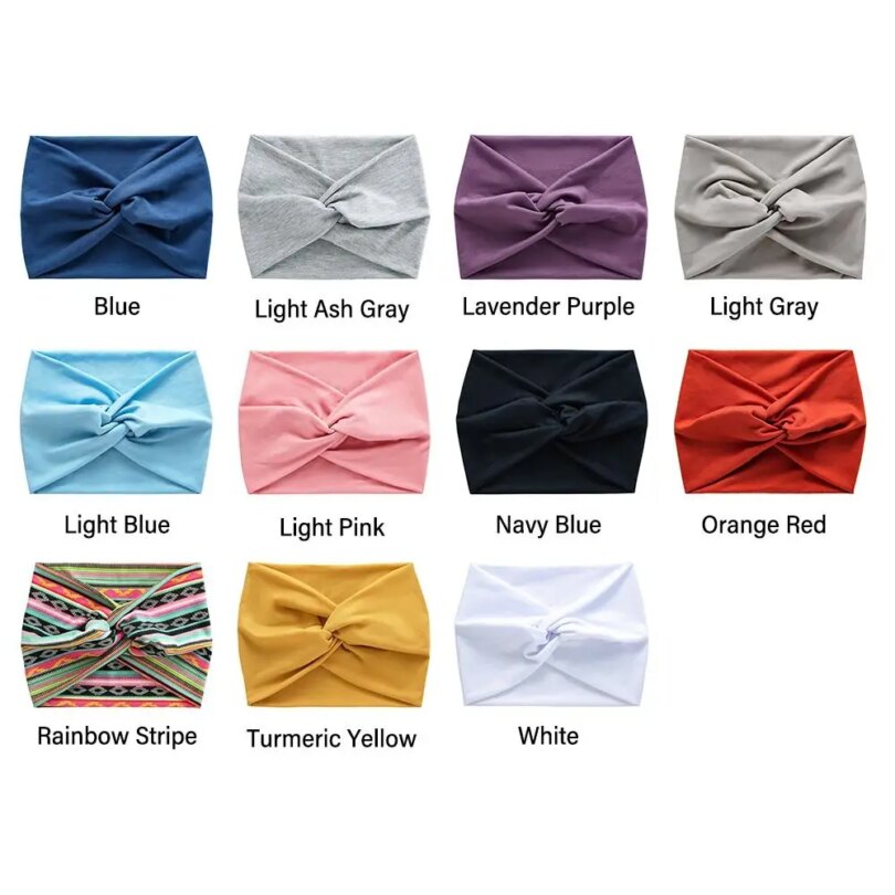 Hair Accessories Twisted Extra Large Thick Wide Headbands Turban Workout Headband Head Wraps for Women - Image 4