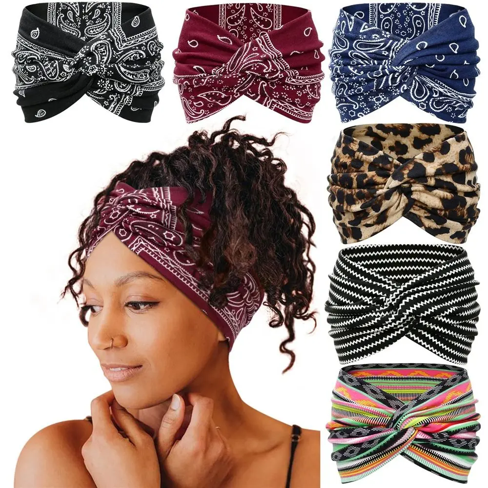 Hair Accessories Twisted Extra Large Thick Wide Headbands Turban Workout Headband Head Wraps for Women