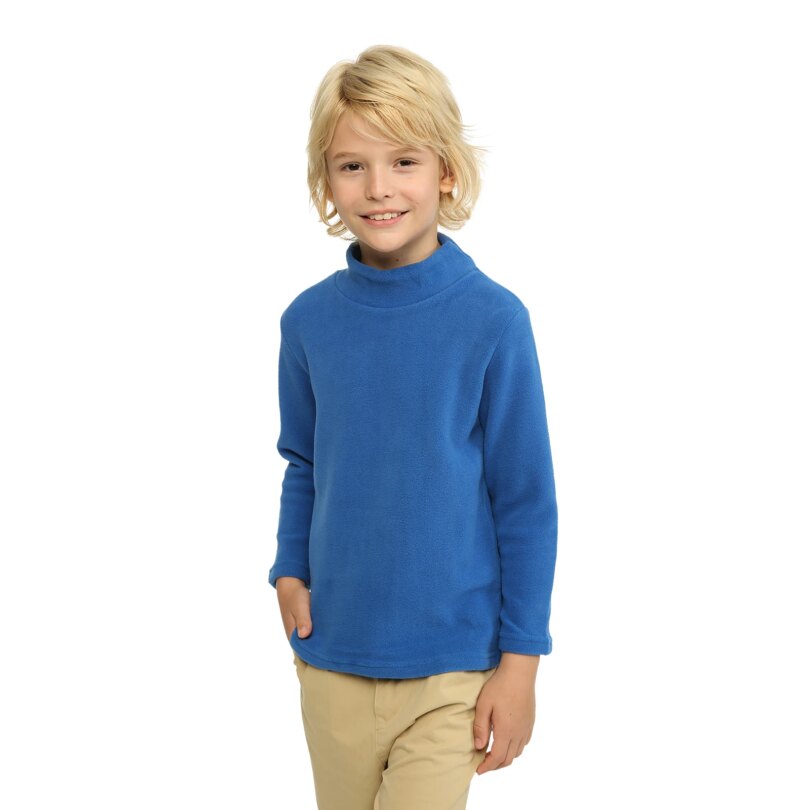 Mudkingdom Kids Fleece Shirts Warm Boys Girls Turtleneck T-Shirts Solid Long Sleeve Thermal Pullover Tops Fall Winter Clothes - Image 3