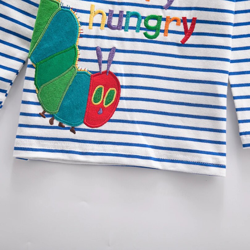 Jumping Meters 2-7T New Arrival Striped Animals Embroidery Boys Tshirts Autumn Winter Children's Clothes Long Sleeve Kids Tops - Image 4