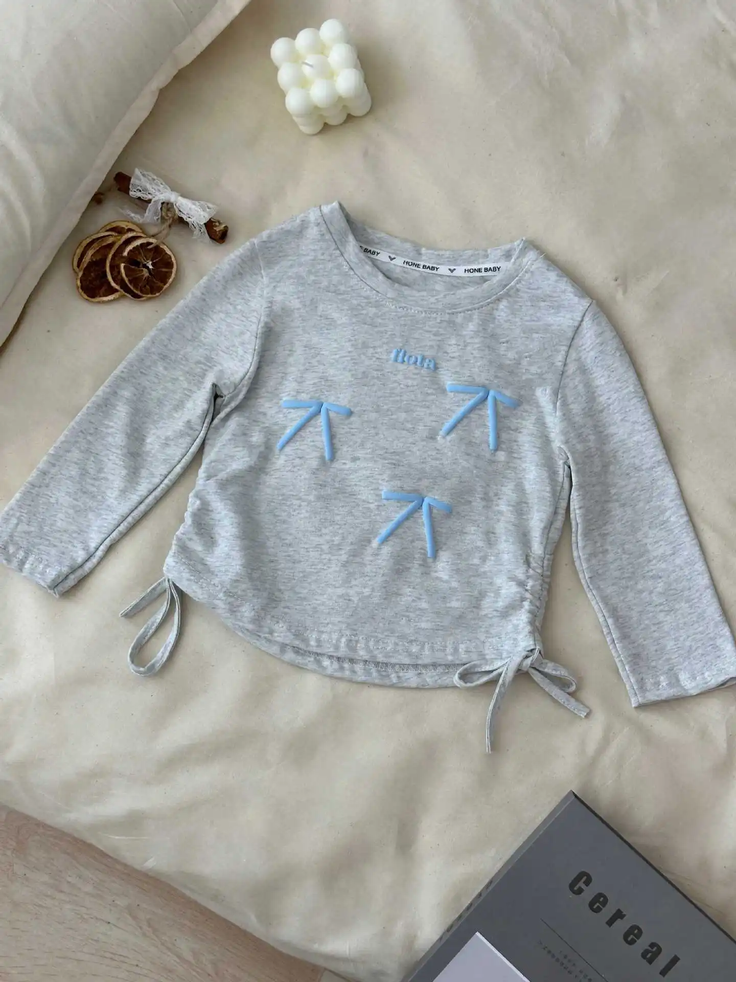 Baby Girls Long-sleeve T-Shirt Kids Top Tees with Bow-Knot Mother Daughter Bottoming 2024 Spring Autumn Children Fashion Clothes