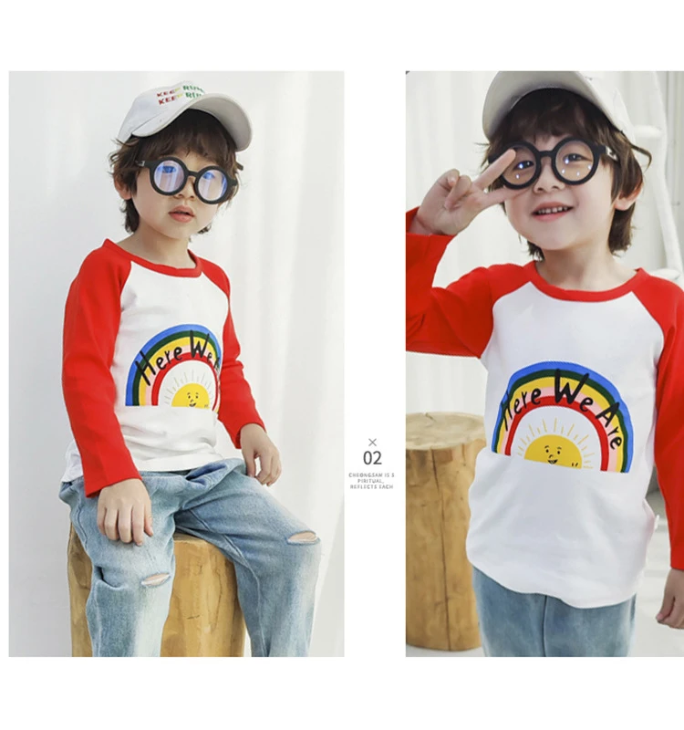 Kids Clothing Boys Girls T-Shirt Children's Clothes Cartoon Tops Long Sleeve Baby Clothing Autumn Winter Cotton Print Sweatshirt