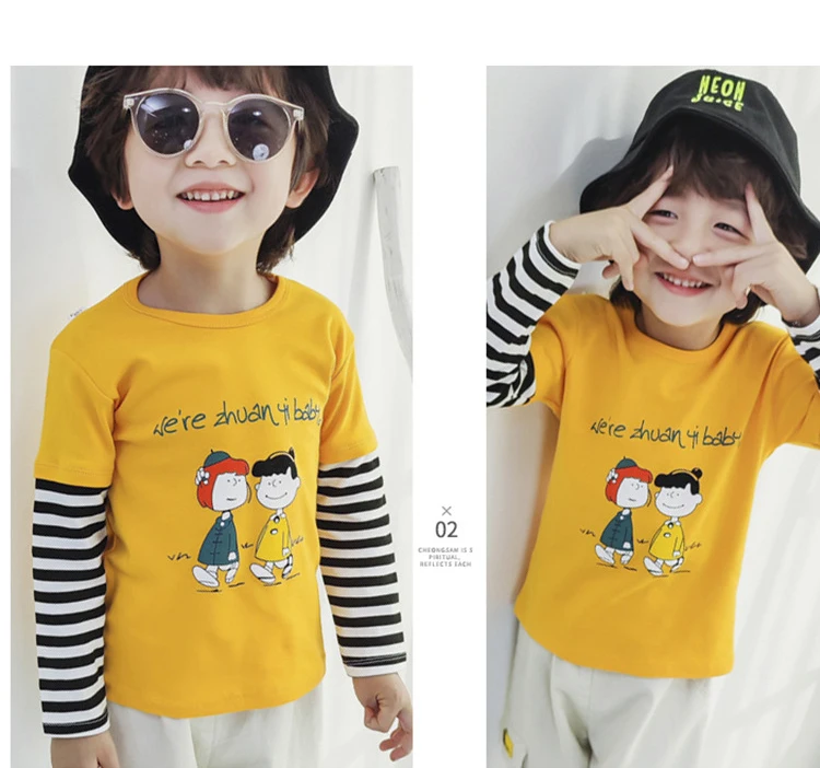 Kids Clothing Boys Girls T-Shirt Children's Clothes Cartoon Tops Long Sleeve Baby Clothing Autumn Winter Cotton Print Sweatshirt