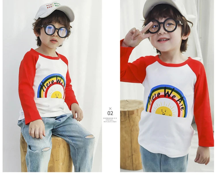 Kids Clothing Boys Girls T-Shirt Children's Clothes Cartoon Tops Long Sleeve Baby Clothing Autumn Winter Cotton Print Sweatshirt