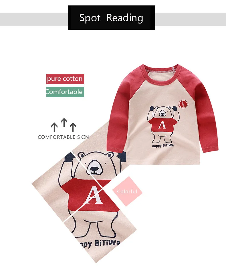 Children's Clothing Boys Girls T-Shirt kids clothes Cartoon Tops Long Sleeve Baby Clothing Autumn Winter Cotton Print Sweatshirt