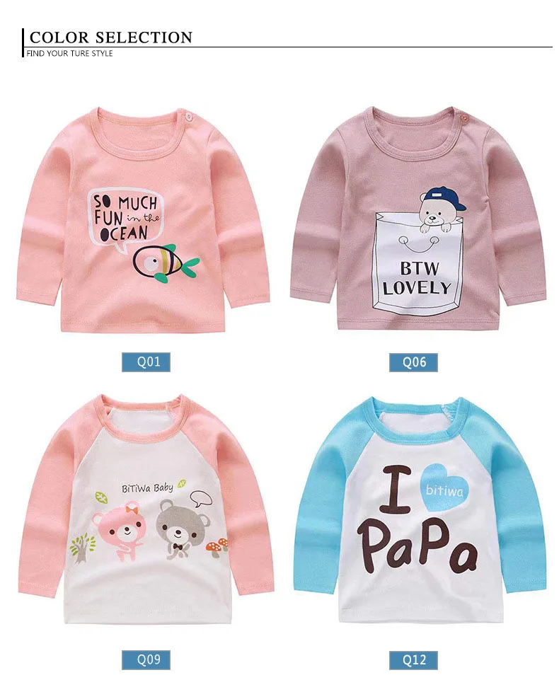 Children's Clothing Boys Girls T-Shirt kids clothes Cartoon Tops Long Sleeve Baby Clothing Autumn Winter Cotton Print Sweatshirt