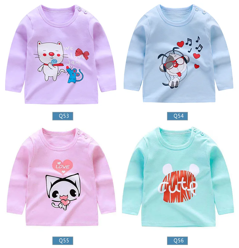 Children's Clothing Boys Girls T-Shirt kids clothes Cartoon Tops Long Sleeve Baby Clothing Autumn Winter Cotton Print Sweatshirt