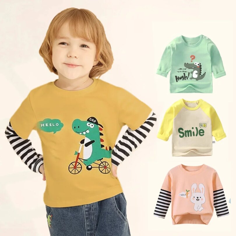 Children's Clothing Boys Girls T-Shirt kids clothes Cartoon Tops Long Sleeve Baby Clothing Autumn Winter Cotton Print Sweatshirt - Image 2