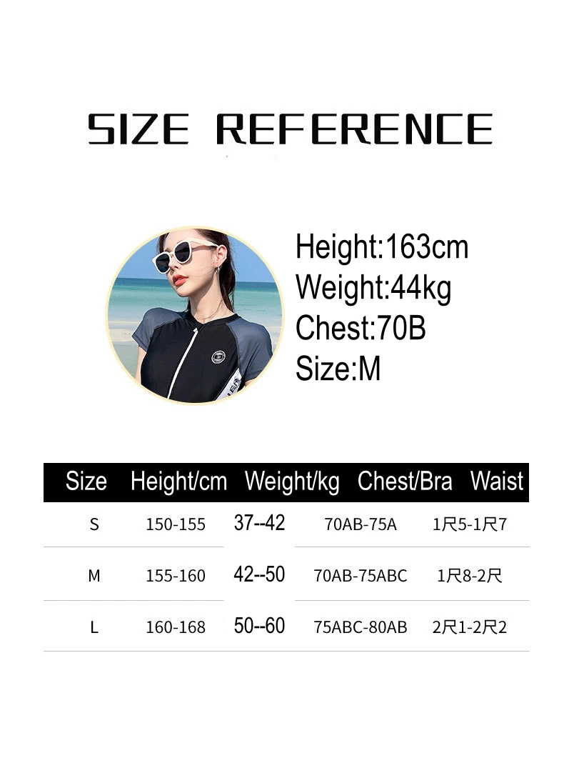 Women One Piece WaterProof Athletic Sun Protection Beach SwimWear Short Sleeve Quick-Drying Bathing Surfing SwimSuit