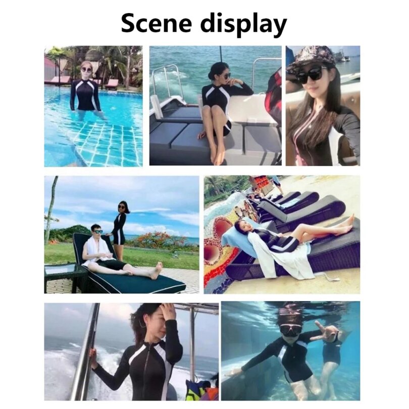 Women Diving Surfing Clothes Anti-scratch Half Sleeve Snorkeling Surfing Swimsuit Quick Drying Breathable Swimming Suit - Image 5