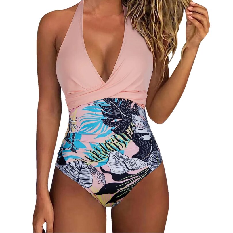 Tummy Control One-piece Swimsuit Female Backless Design Halter Beachwear Women's Swimwear Bathing Suit купальники жіночий 2024 - Image 3