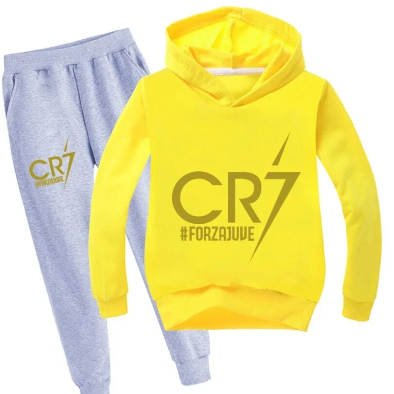 Kid's Spring Autumn Football Idol CR7 Clothes Hoodie+Pants Suit Suitable For Sports And Leisure Xmas Birthday Gift ildren - Image 6