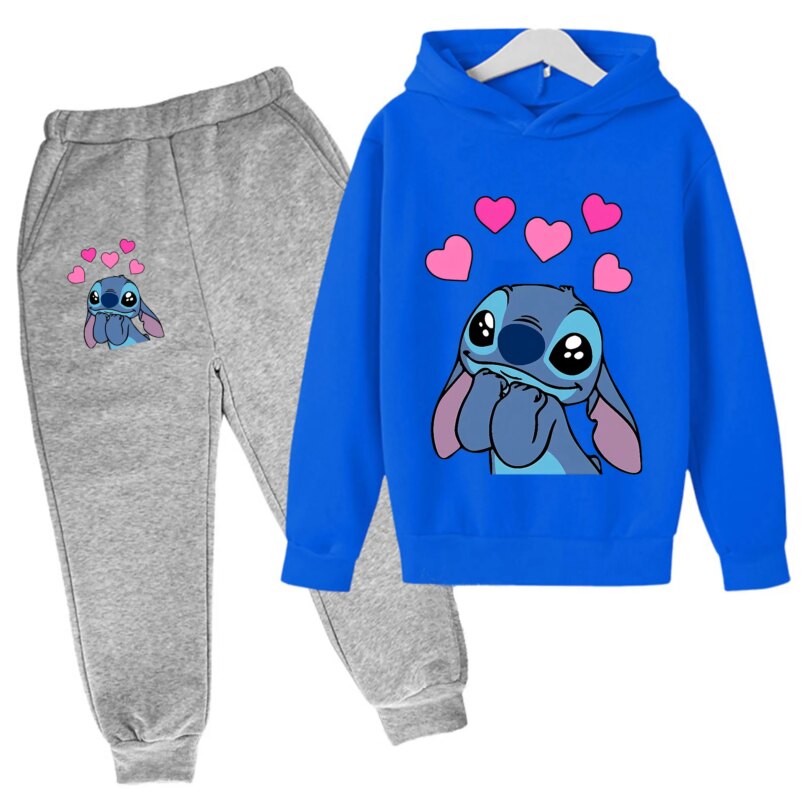 Girls Clothes Stitch Hoodies Sweatshirts Children's Clothing Sets Child Girl Tops + Pants 2 Pcs Suits Kids Boys Tracksuits Set - Image 5