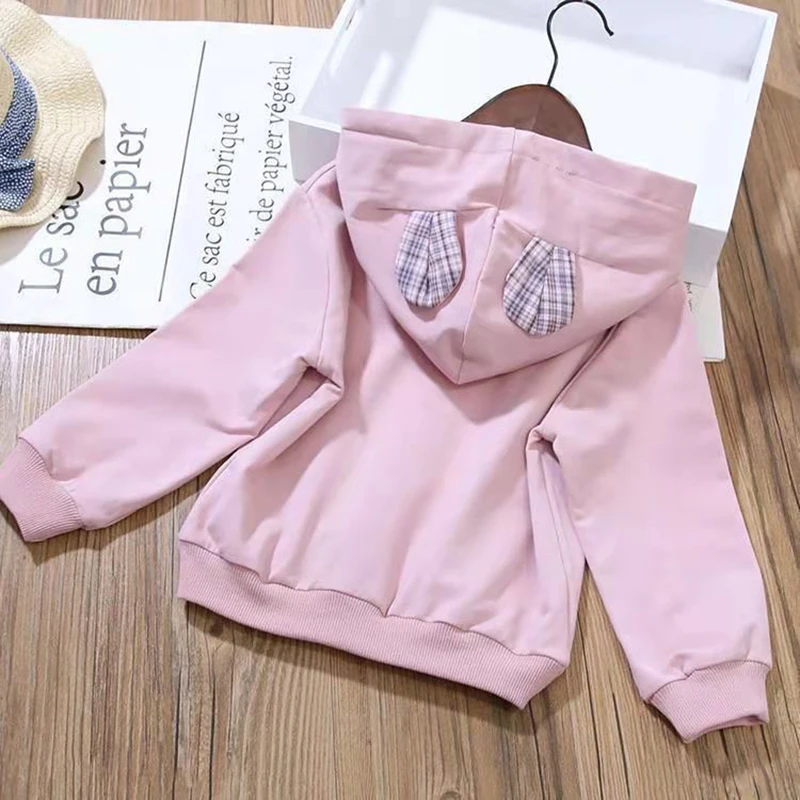 4 6 8 10 12 Years Girls Clothing Sets Cotton Cartoon Little Bear Hoodies + Pleated Skirt 2Pcs Suit For Children Birthday Present