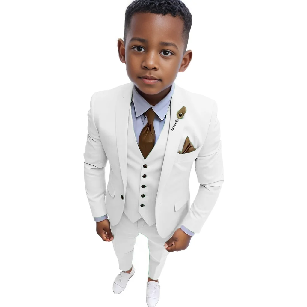 Boys' Suit 3-16 Years Old Formal Suit Three Piece Set Tailored Formal Suit Child Elegant Pants And Jackets Party Costumes