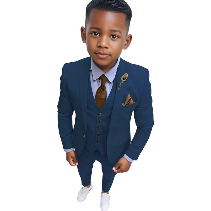 Boys' Suit 3-16 Years Old Formal Suit Three Piece Set Tailored Formal Suit Child Elegant Pants And Jackets Party Costumes - Image 2