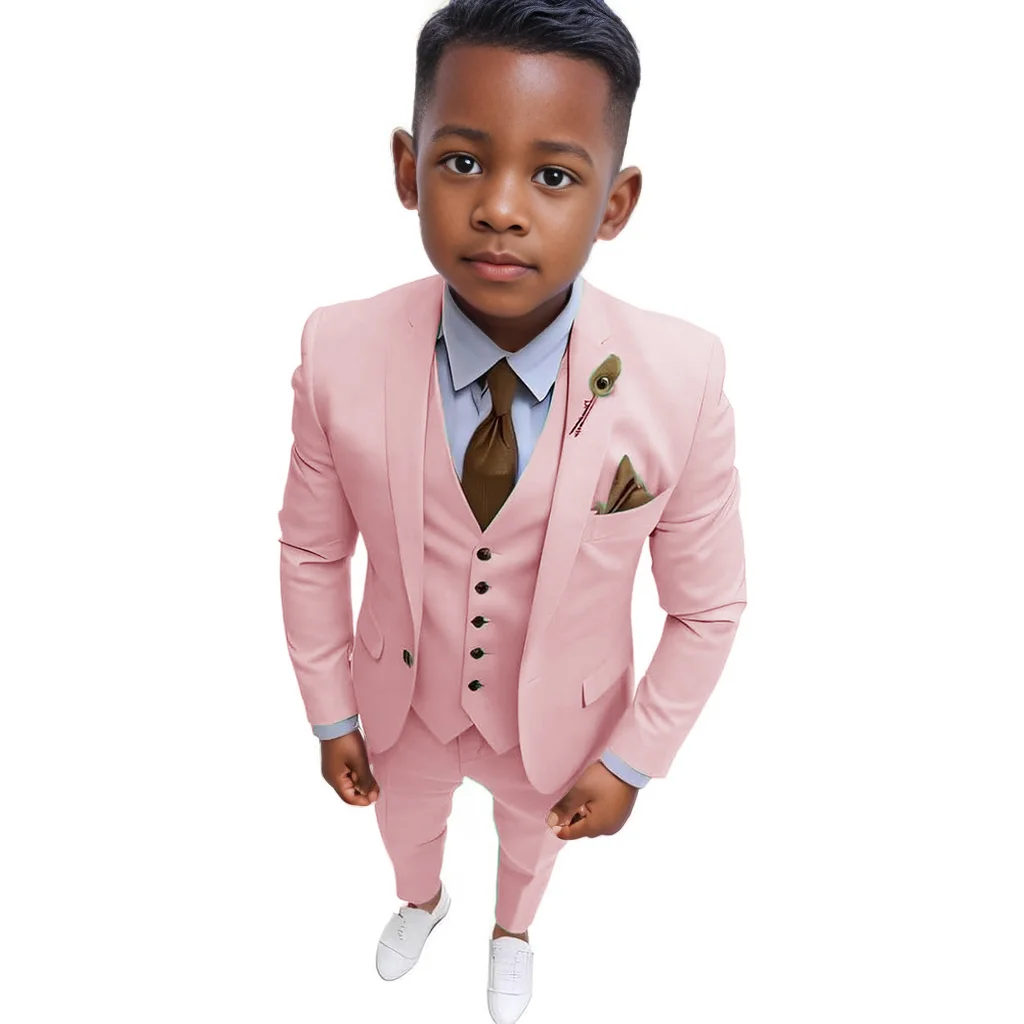 Boys' Suit 3-16 Years Old Formal Suit Three Piece Set Tailored Formal Suit Child Elegant Pants And Jackets Party Costumes