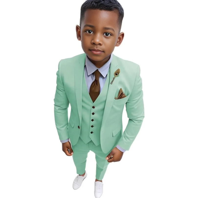 Boys' Suit 3-16 Years Old Formal Suit Three Piece Set Tailored Formal Suit Child Elegant Pants And Jackets Party Costumes - Image 4