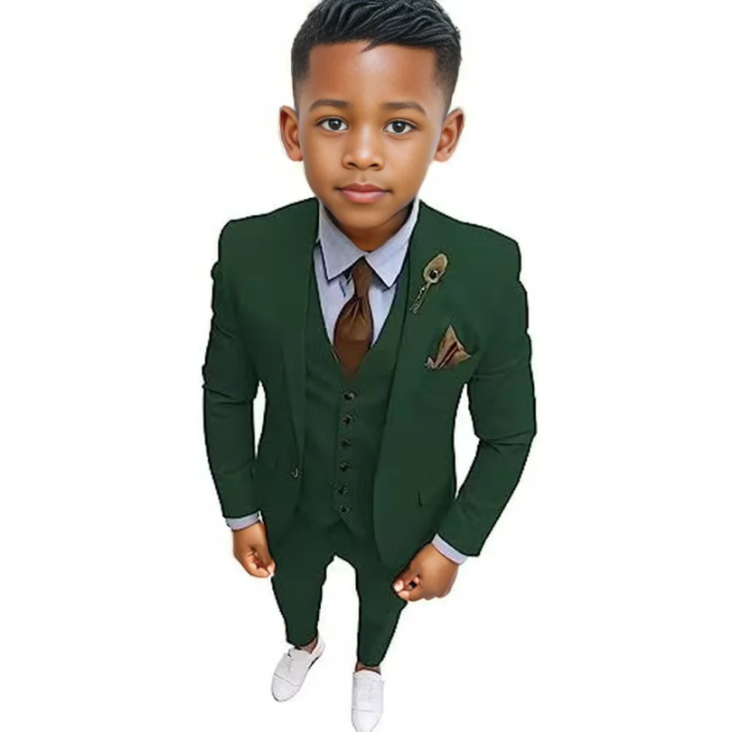 Boys' Suit 3-16 Years Old Formal Suit Three Piece Set Tailored Formal Suit Child Elegant Pants And Jackets Party Costumes