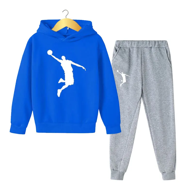 Kids Autumn Spring Fashion 2Pcs Hoodie+Pants Sports Suits 3-13 Years Boys Girls Casual Outfits Tracksuits Children Clothing Sets