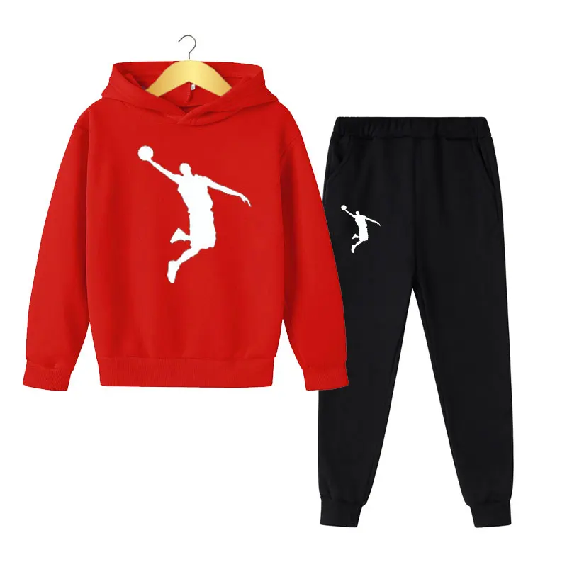 Kids Autumn Spring Fashion 2Pcs Hoodie+Pants Sports Suits 3-13 Years Boys Girls Casual Outfits Tracksuits Children Clothing Sets