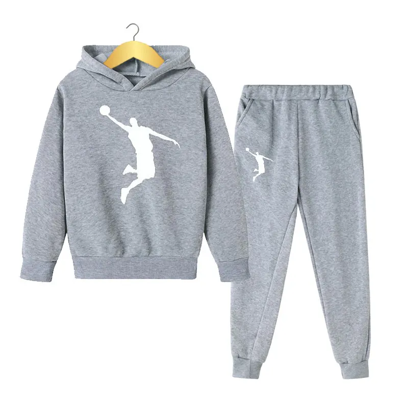 Kids Autumn Spring Fashion 2Pcs Hoodie+Pants Sports Suits 3-13 Years Boys Girls Casual Outfits Tracksuits Children Clothing Sets