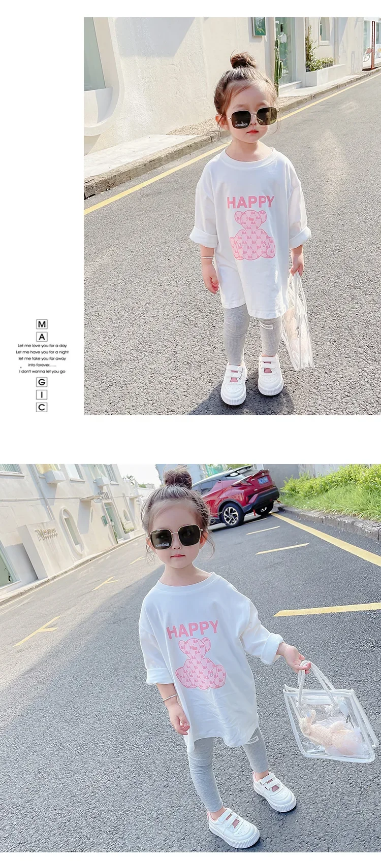 2024 Autumn Children's Fashionable Sports Set Baby Girl Sweater + Leggings Two-piece Sets Girl Toddler Cartoon Alphabet Clothing