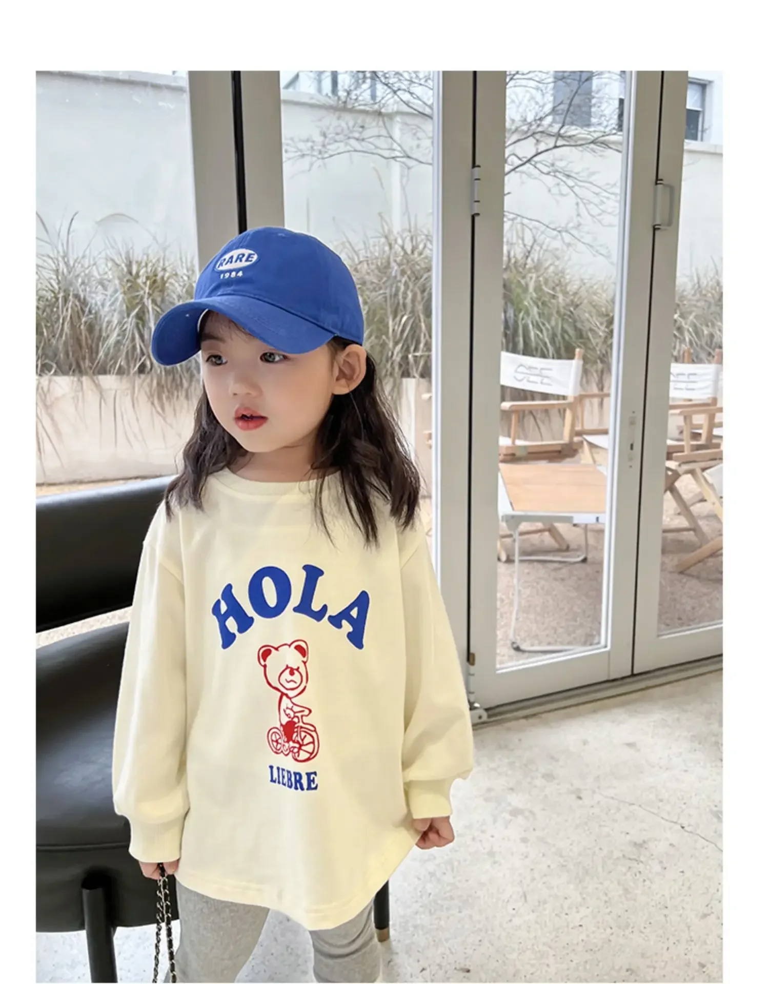 2024 Autumn Children's Fashionable Sports Set Baby Girl Sweater + Leggings Two-piece Sets Girl Toddler Cartoon Alphabet Clothing