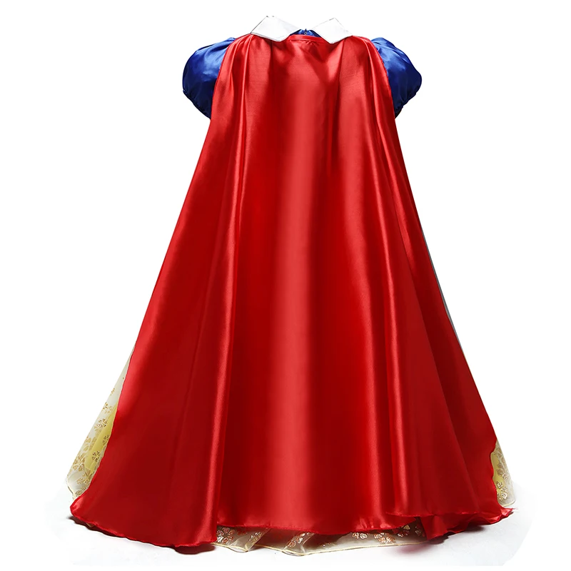 Summer Princess Dress For Girls Snow White Cosplay Costume Puff Sleeve Kids Dress Children Party Birthday Fancy Gown Vestidos