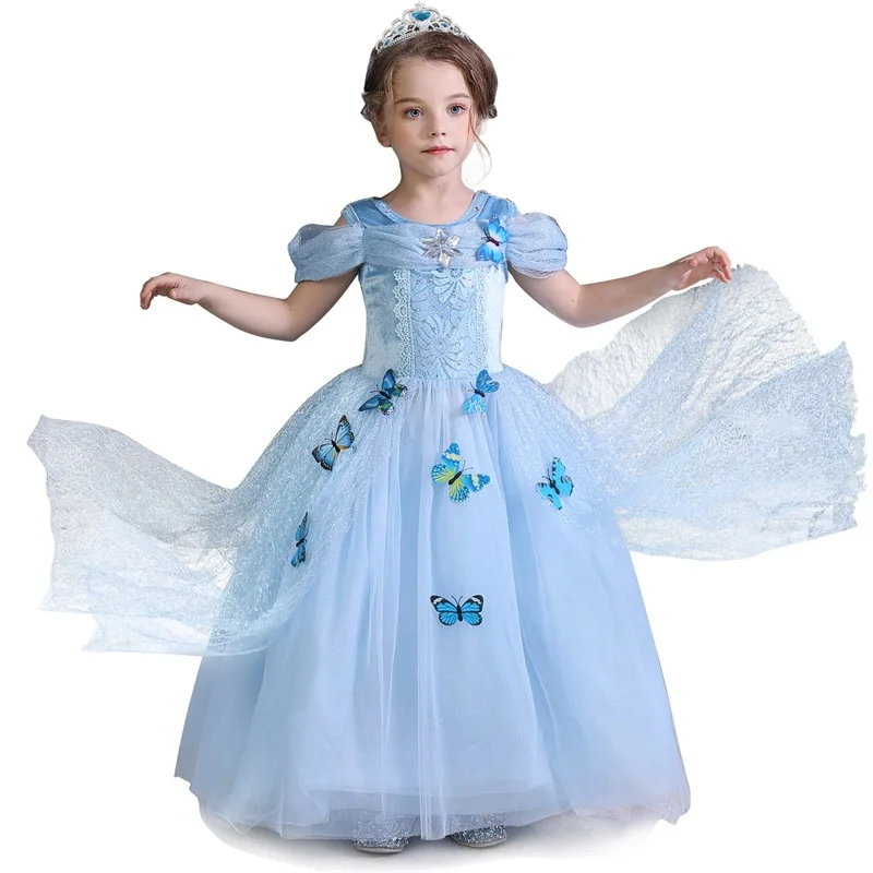 Summer Princess Dress For Girls Snow White Cosplay Costume Puff Sleeve Kids Dress Children Party Birthday Fancy Gown Vestidos