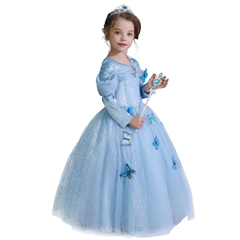 Summer Princess Dress For Girls Snow White Cosplay Costume Puff Sleeve Kids Dress Children Party Birthday Fancy Gown Vestidos