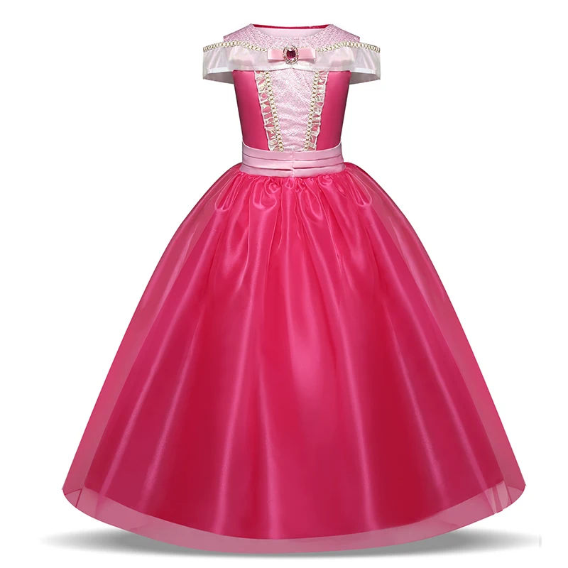 Summer Princess Dress For Girls Snow White Cosplay Costume Puff Sleeve Kids Dress Children Party Birthday Fancy Gown Vestidos