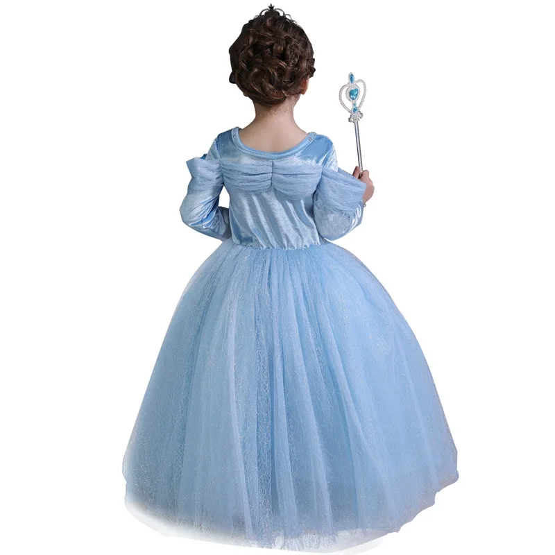 Summer Princess Dress For Girls Snow White Cosplay Costume Puff Sleeve Kids Dress Children Party Birthday Fancy Gown Vestidos