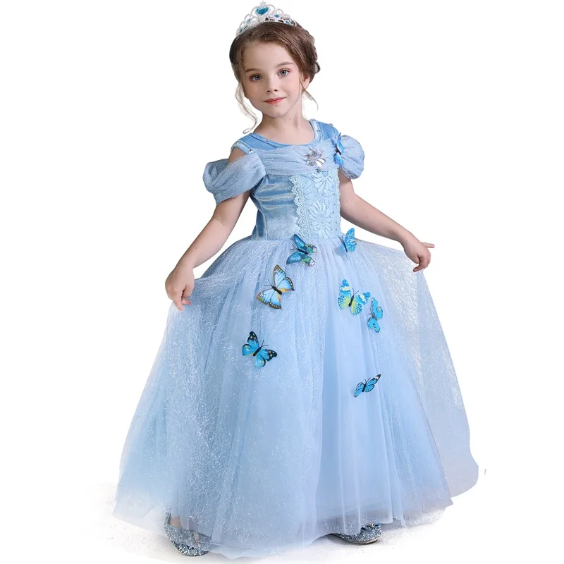 Summer Princess Dress For Girls Snow White Cosplay Costume Puff Sleeve Kids Dress Children Party Birthday Fancy Gown Vestidos