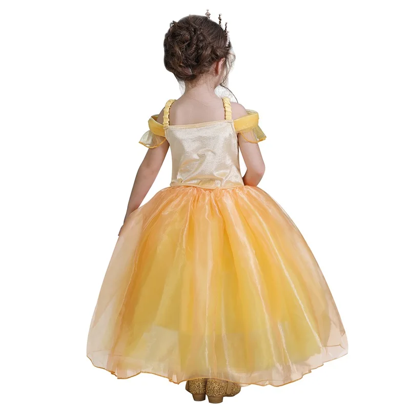 Summer Princess Dress For Girls Snow White Cosplay Costume Puff Sleeve Kids Dress Children Party Birthday Fancy Gown Vestidos