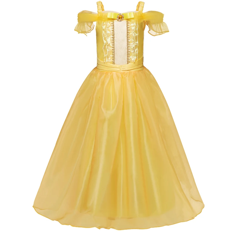 Summer Princess Dress For Girls Snow White Cosplay Costume Puff Sleeve Kids Dress Children Party Birthday Fancy Gown Vestidos