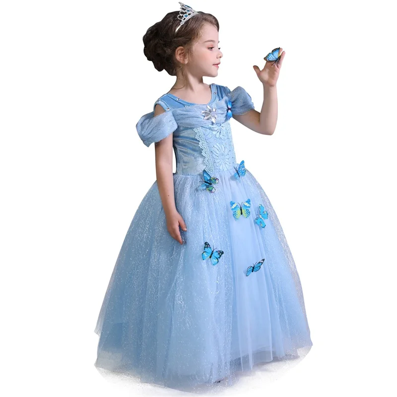 Summer Princess Dress For Girls Snow White Cosplay Costume Puff Sleeve Kids Dress Children Party Birthday Fancy Gown Vestidos