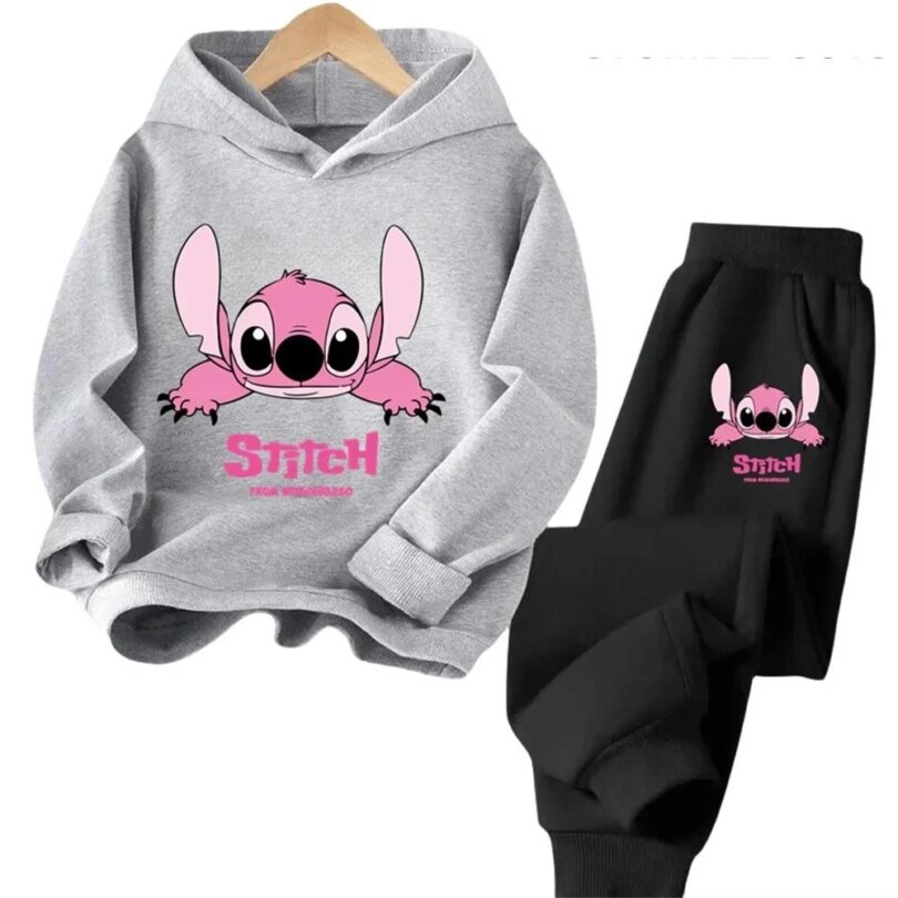 Children Hoodies Stitch Kawaii Fashion Pullover Sweatshirt Anime Trucksuit Manga Cartoons Girls Boy Kids Autumn Casual Clothes - Image 5