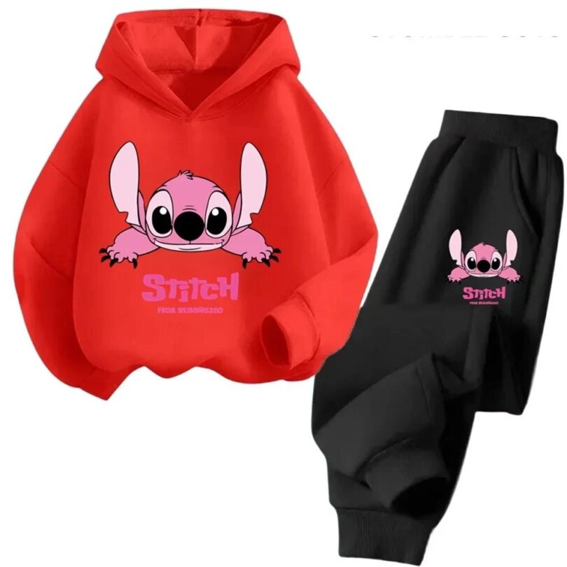 Children Hoodies Stitch Kawaii Fashion Pullover Sweatshirt Anime Trucksuit Manga Cartoons Girls Boy Kids Autumn Casual Clothes - Image 6